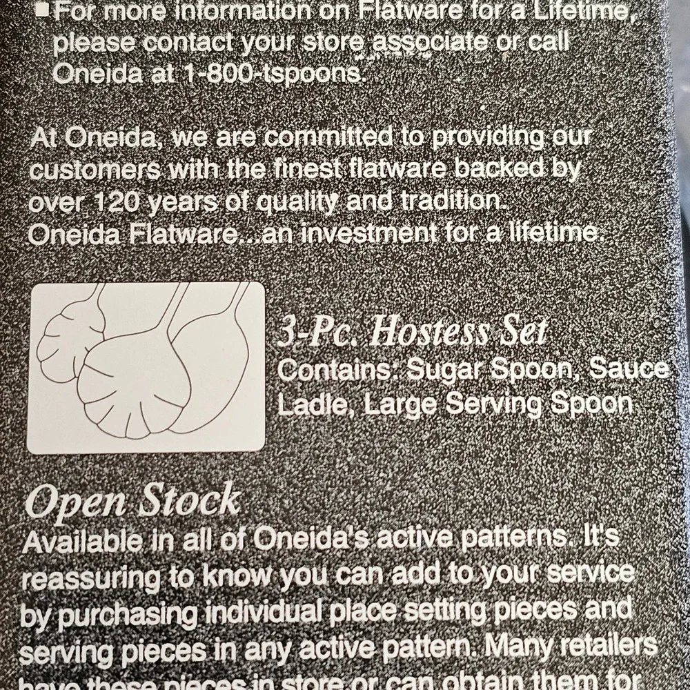 Oneida Heirloom Stainless 18/10‎ Juilliard 3 Piece Hostess Set